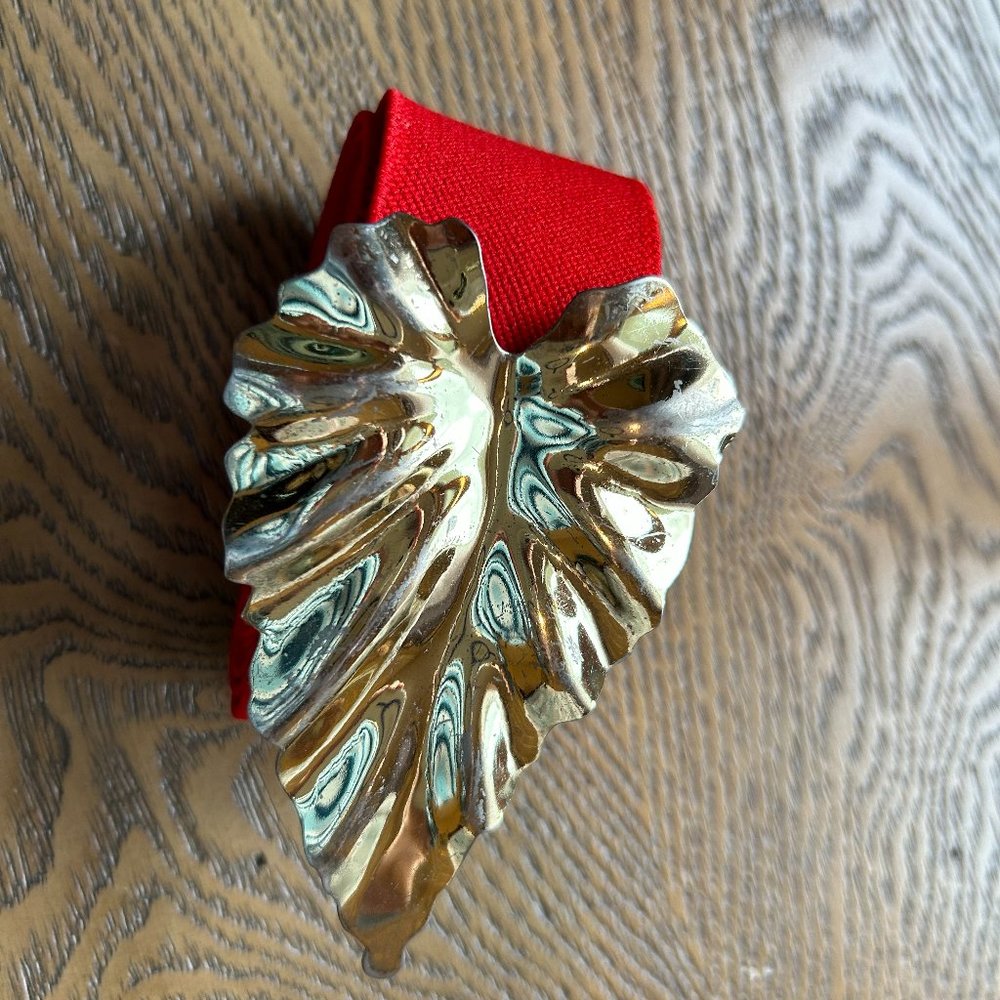 Gold Leaf Red Belt - Vintage 1980's - Picture 10 of 10